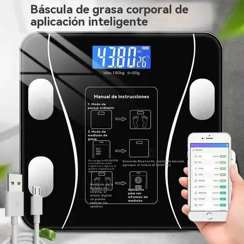 Báscula electrónica inteligente con aplicación Bluetooth