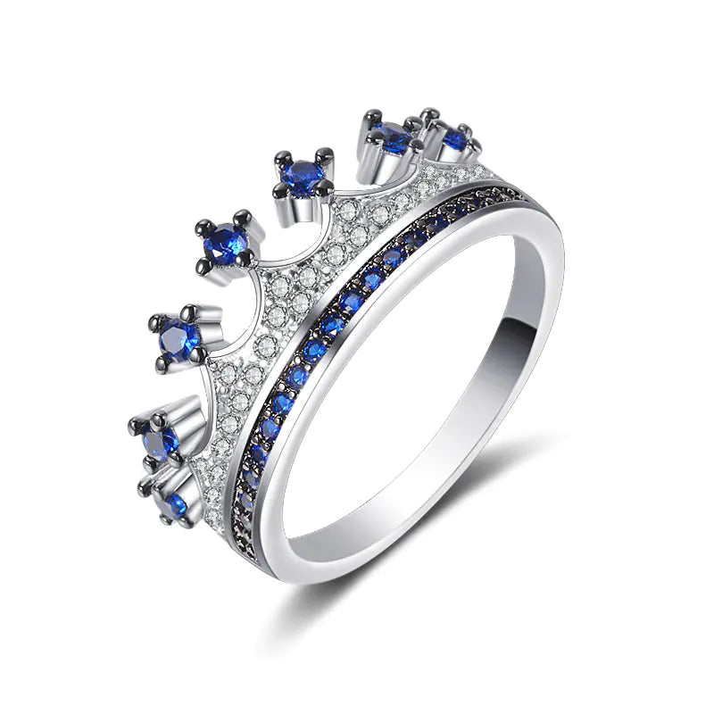 Anillo mujer en forma de corona con circonitas