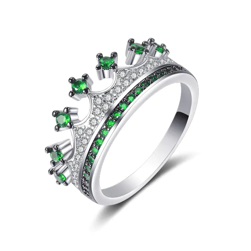 Anillo mujer en forma de corona con circonitas