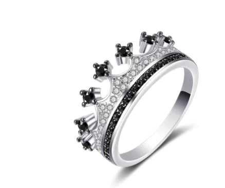 Anillo mujer en forma de corona con circonitas