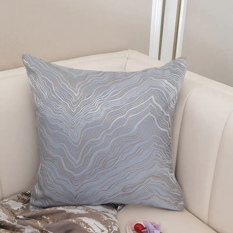 Funda de cojín decorativa nórdica de terciopelo azul 45x45