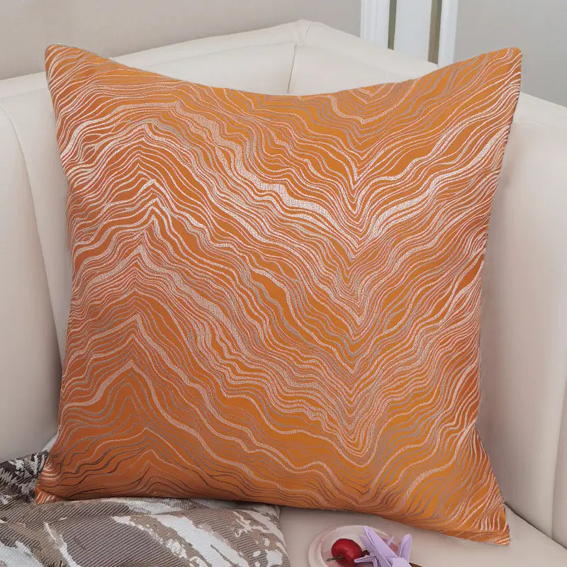 Funda de cojín decorativa nórdica de terciopelo azul 45x45