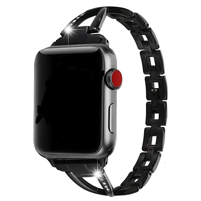 Apple Watch Band X-Type ACERO INOXIDABLE CON DIAMANTES