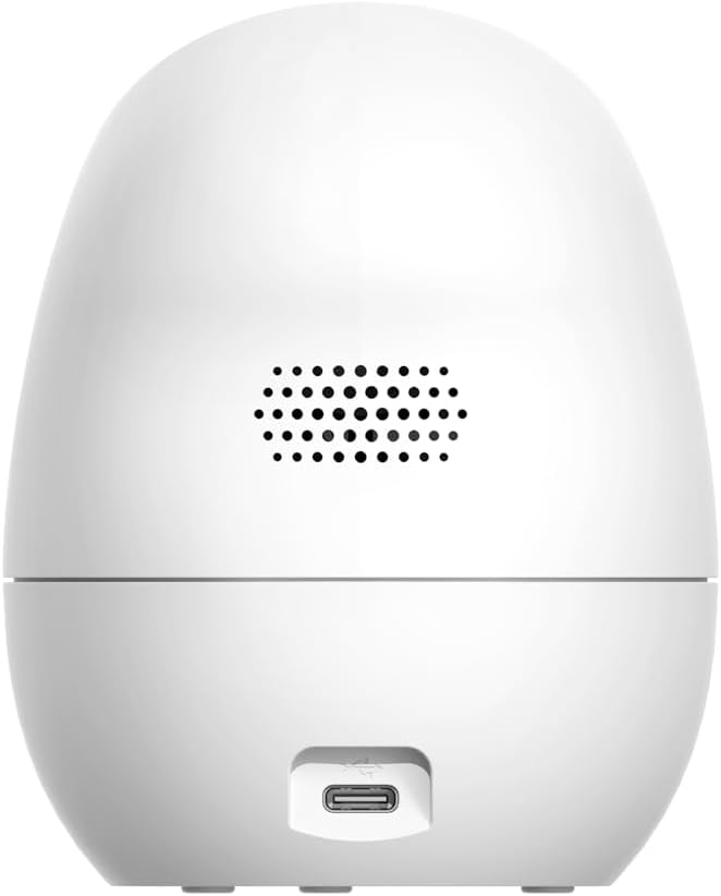 Beans View Cámara de Interior para Seguridad D210, Vista de 360°, 2.4GHz Wi-Fi 1080P, Cámara Mascotas/Perros/Gatos, Visión Nocturna en Color, Detección Humana, Autoseguimiento, Compatible con Alexa