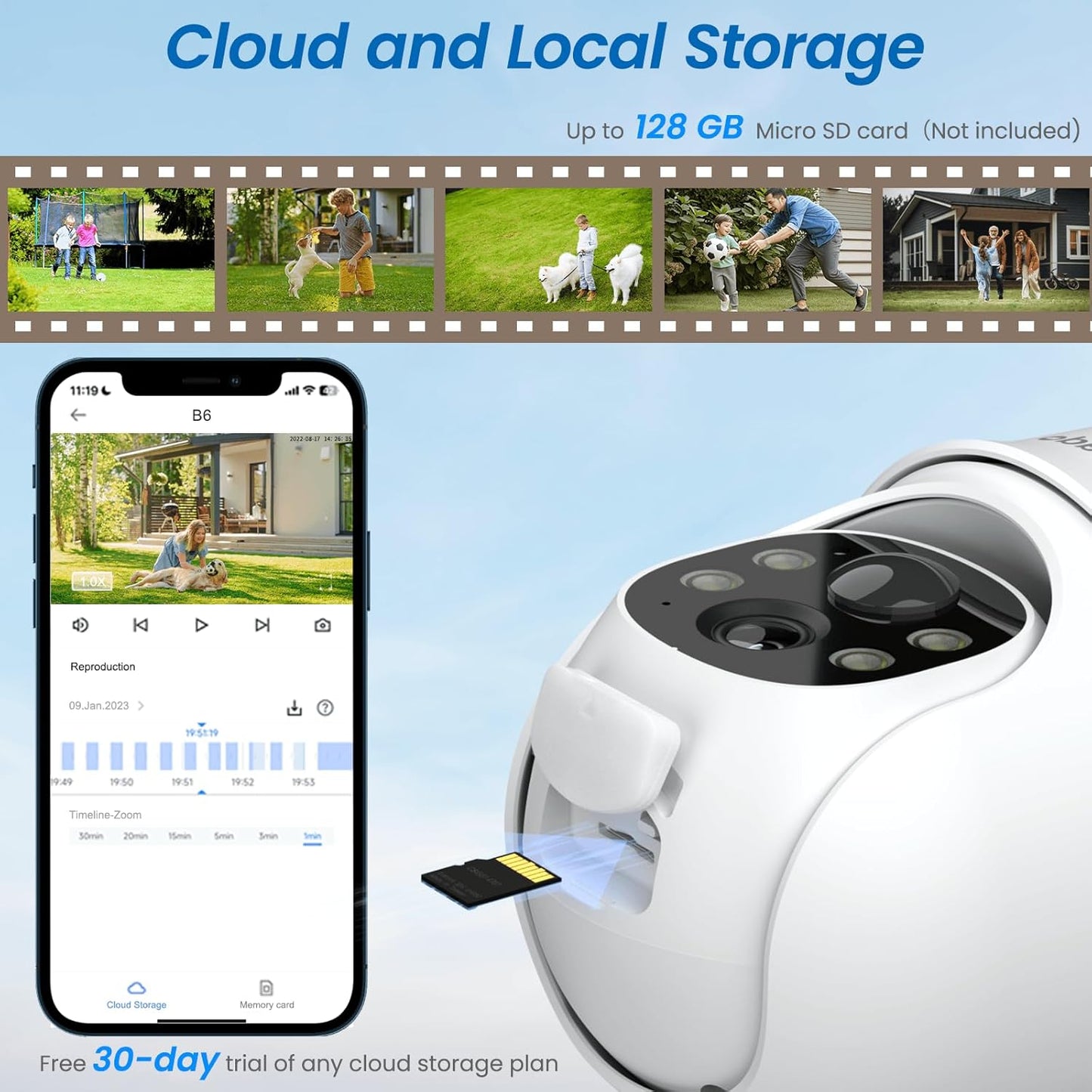 Cinnado 2K Camara Vigilancia WiFi Exterior Solar - Camaras Vigilancia Domicilio WiFi, 360° Cámara Exterior sin Cables con Bateria, PIR Sirena, Visión Nocturna Color, IP65, Blanco