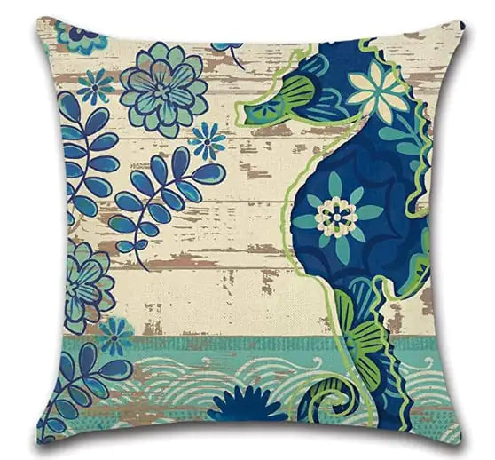 Blue Sea Life funda de cojín CONJUNTO