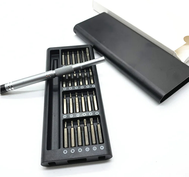 Juego de Destornilladores de Precisión 25 en 1 para Dispositivos Iphone y Xiaomi