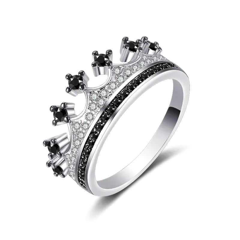 Anillo mujer en forma de corona con circonitas