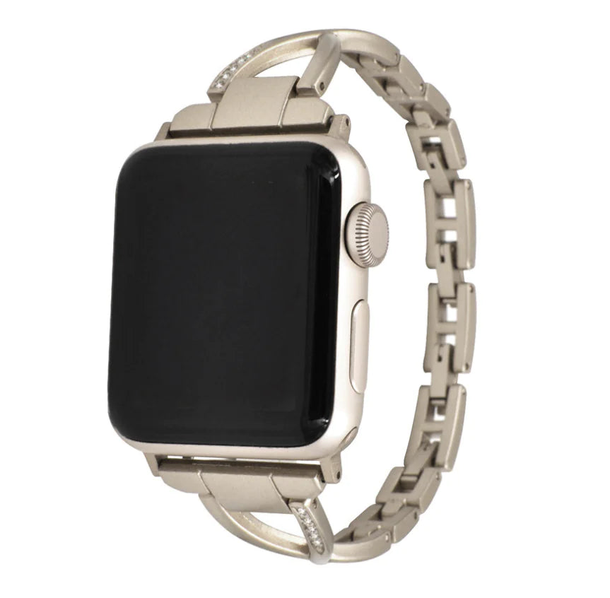 Apple Watch Band X-Type ACERO INOXIDABLE CON DIAMANTES