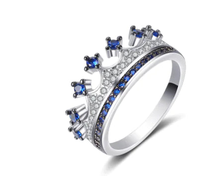 Anillo mujer en forma de corona con circonitas