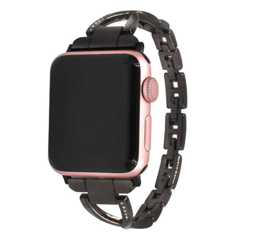 Apple Watch Band X-Type ACERO INOXIDABLE CON DIAMANTES