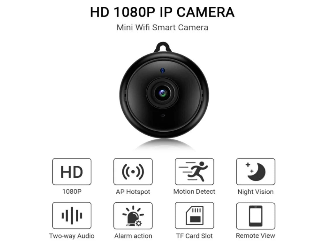 Mini cámara IP WiFi HD 1080P con visión nocturna