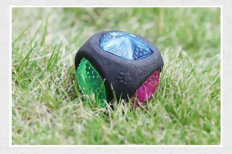 Pelota de juguete luminosa y chirriante para perros, ideal para masticar y entrenar