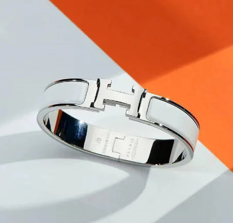 Pulsera Hermès H de acero y titanio (pieza única)