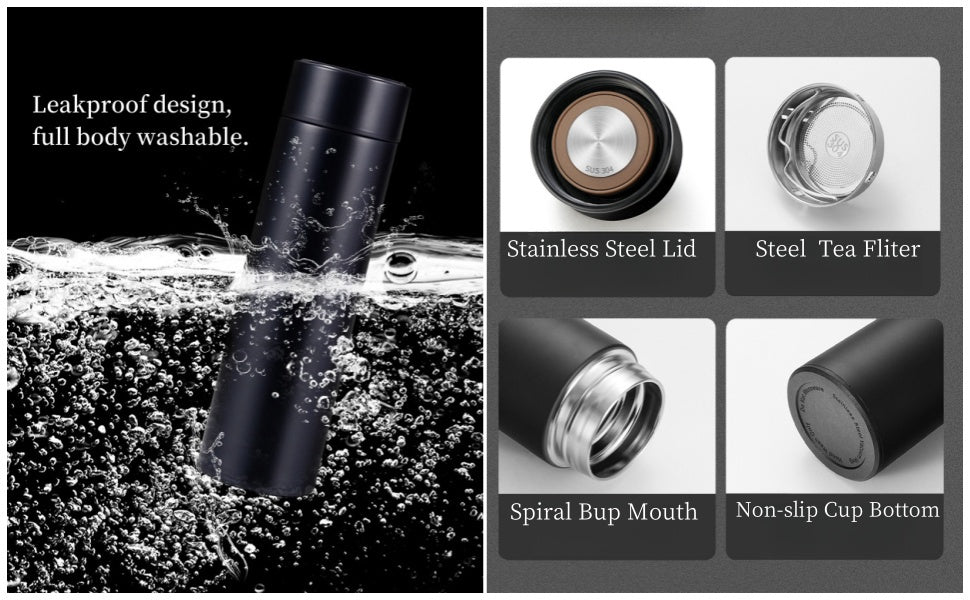 Botella térmica con pantalla LED de temperatura