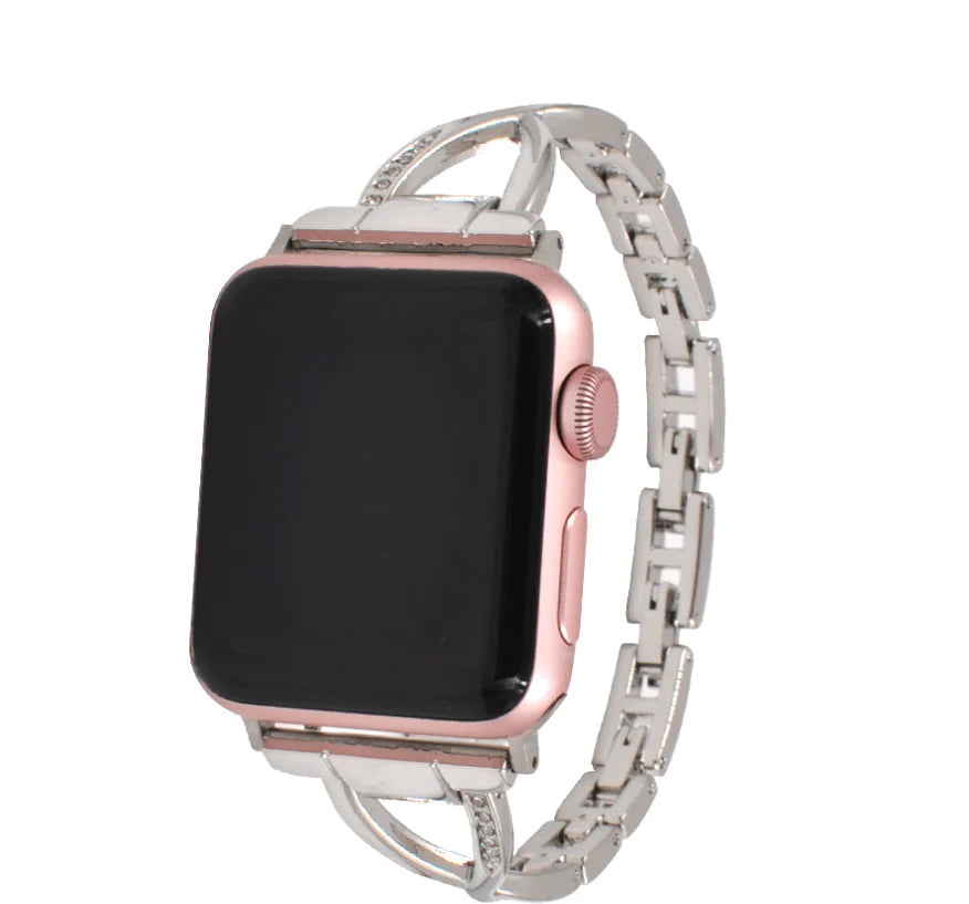 Apple Watch Band X-Type ACERO INOXIDABLE CON DIAMANTES