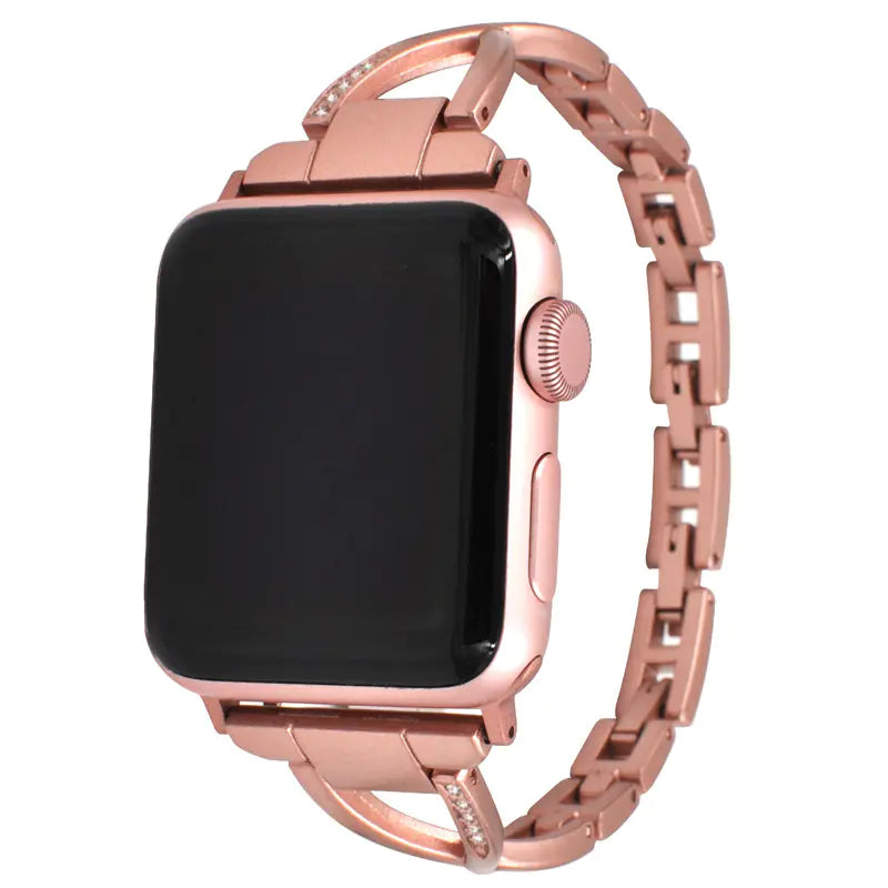 Apple Watch Band X-Type ACERO INOXIDABLE CON DIAMANTES