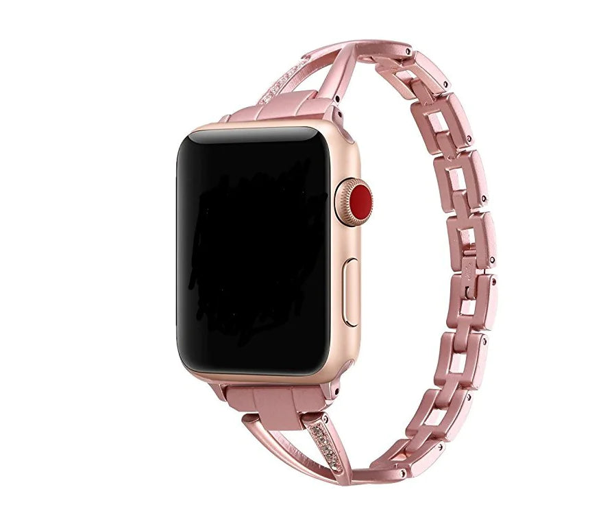 Apple Watch Band X-Type ACERO INOXIDABLE CON DIAMANTES